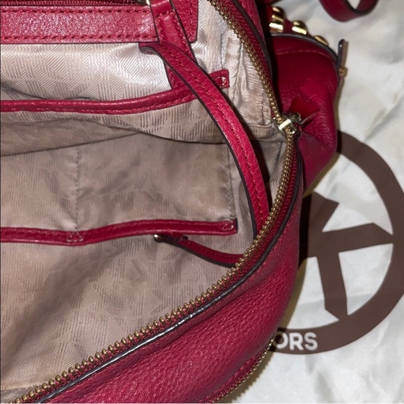 Michael Kors Red Backpack with Gold Stud Details main image 5